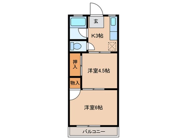 ポルシェ玉川学園の物件間取画像